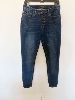 EUC Judy Blue Skinny Fit Distressed Button Fly High Rise Jeans Size 9/29